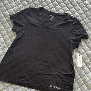 Calvin Klein Black V-Neck T-Shirt